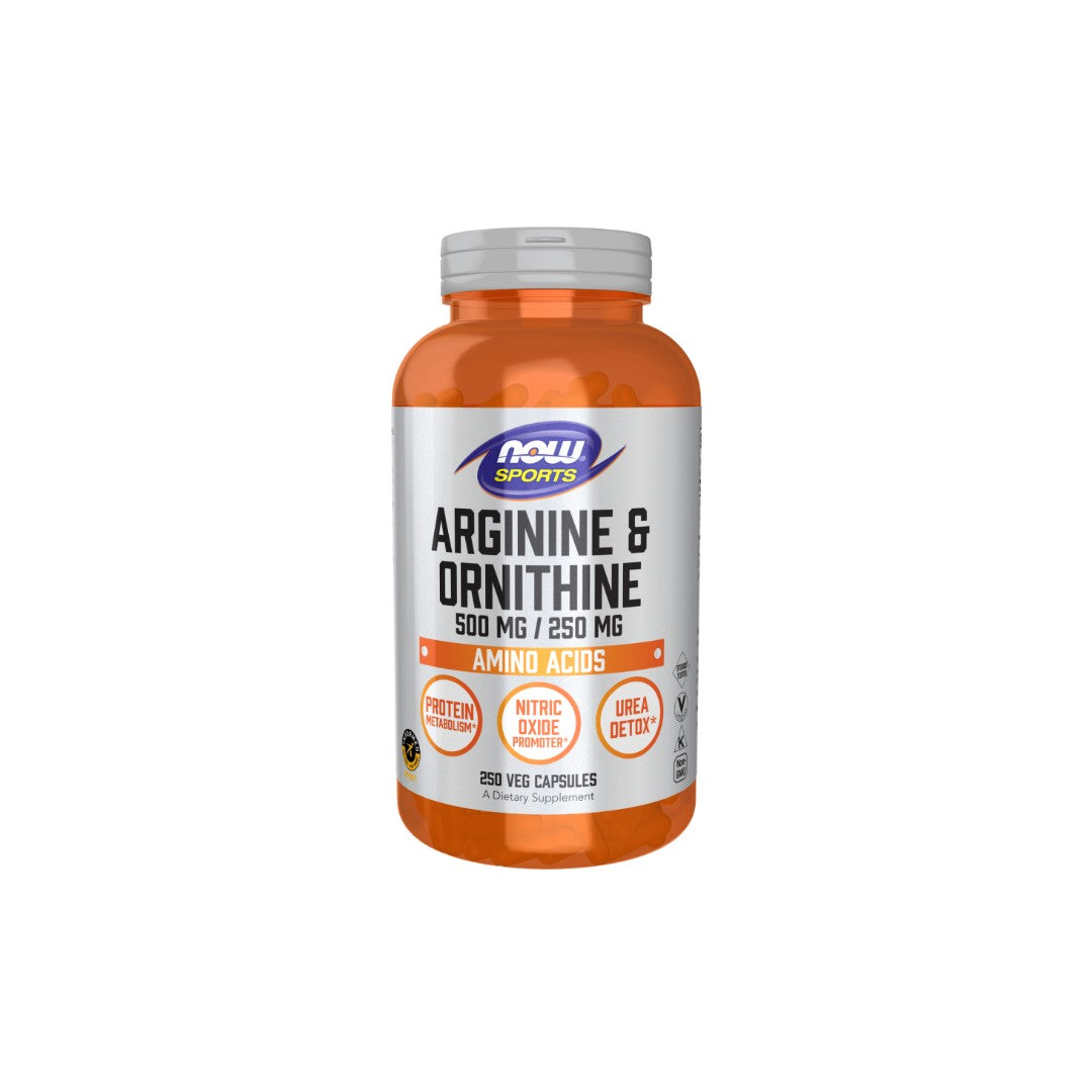 Arginin & Ornithin 500 mg / 250 mg 250 vegetarische Kapseln Now Foods